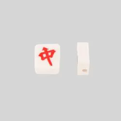 Soft Ceramic Mahjong Beads Bracelet Necklace DIY Handmade Loose Beads
