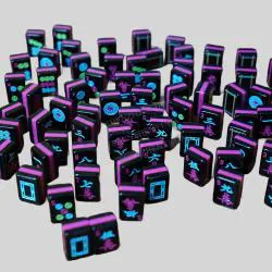 American Mahjong Tiles Set – Custom Decal, Acrylic Mahjong Game