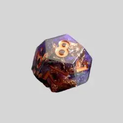 Handmade D&D Dice Set - Thorny Rose Resin Dice