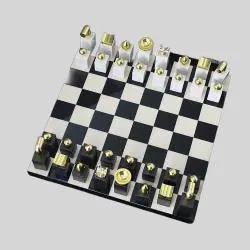 Luxury Gold Chess Set - Wooden Decorative Chessboard Game
