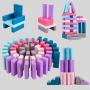 Colorful Wooden Stacking Tower Game Set - Educational Toys