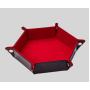Udixi Custom Logo Dice Tray Folding Hexagon PU Leather Dice Holder