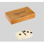 Classic Domino Chips Ivory Set - 28pcs Mahjong Game Wooden Box