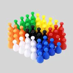 Colored Chess Pawns - Custom Plastic Game Pieces