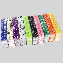Acrylic Dice - Solid Color Fillet D6 12mm 14mm 18mm Games Math Teaching