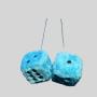 Fuzzy Plush Dice Car Mirror Hanging Pendant Decoration