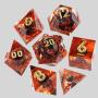 Orange Dragon Eye Resin Dice Set - D&D RPG Wholesale