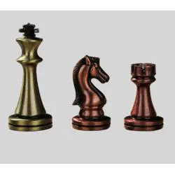 Wooden Metal Chess Board Game - ECOY Kids & Adults