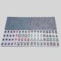 Chinese Mahjong Game Set - 144 Pieces Blue-Gray Marble Gift Box