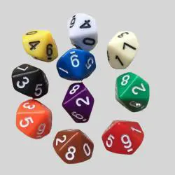 Acrylic 10-Sided Dice - D&D Game Accessories