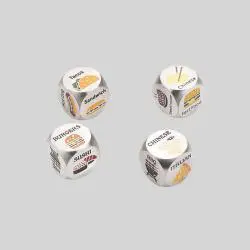 Custom Stainless Steel Dice Set - Colorful Food Pattern Cube D&D Dice