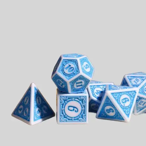 MINI PLANET DND Acrylic Dice Set - 7pcs Polyhedral Dice MINI PLANET DND Acrylic Dice Set - 7pcs Polyhedral Dice