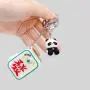 Mahjong Panda Keychain - UV Printed, Custom Logo Mahjong Panda Keychain - UV Printed, Custom Logo