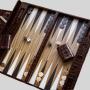 Luxury Leather Backgammon Set - 17 Inch Kids & Adults Game