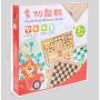 2 in 1 Wooden Board Game - Ludo Chess Monopoly