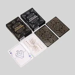 Custom Black Gold Poker Cards Case - Luxury OEM Playing Cards With Box