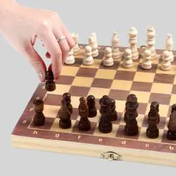 Wooden Magnetic Chess Set Kids Adult Educational Battles Game Board Toy
