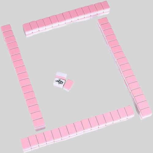 Pink Mini Mahjong Set - Travel Game Tiles for Party