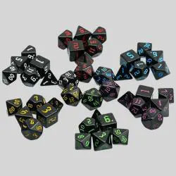 Udixi Polyhedral Dice Set - 7 Pcs Acrylic RPG Dice