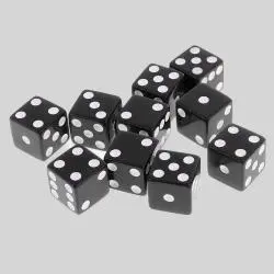 CRCC 12mm Acrylic D6 Dice - Square Edged RPG Board Games