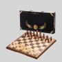 Magnetic Wooden Chess Set - Folding Travel Game for Adults Kids