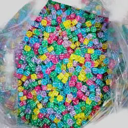 5mm Acrylic Dice - Transparent Color Dot Teaching Assistant