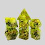 Resin Dice Set - 7 Pcs Transparent Square DND RPG Dice