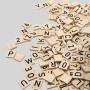 200pcs Wood Alphabet Letters DIY Scrabble Tiles A-Z