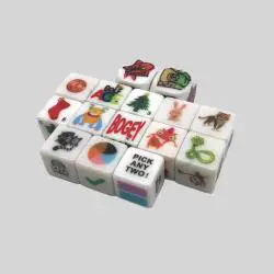 Custom Printed Logo Dice - JMS D014 Acrylic 6-Sided Dice