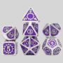 Metal Polyhedral Dice Set - 7pc Bulk Custom D20 Dice