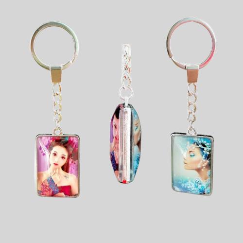 Custom Glass Crystal Keychain - Logo & Shape Design