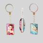 Custom Glass Crystal Keychain - Logo & Shape Design