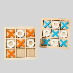 Wooden XO Tic Tac Toe Game for Kids - Educational Toy
