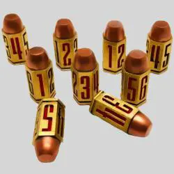 Metal Bullet Dice 9mm Game Accessories