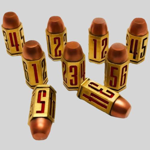 Metal Bullet Dice 9mm Game Accessories