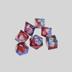 Liquid Core Dice Set - D4 D6 D8 D10 D12 D20 Resin Dice