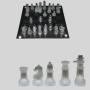 Glass Chess Set 20x20cm Transparent Board Game Set HOOLEESH HL397