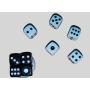 10mm White Black D6 Dice - Mini Polyhedral Game Dice