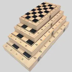 Wooden 3-in-1 Board Games Set - Chess, Checkers, Backgammon