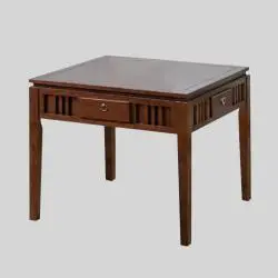 4-Person Solid Wood Mahjong Dining Table - Dual Use