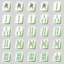 Mahjong Stickers - 145pcs Cartoon Decorative Waterproof Stickers