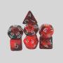 7Pcs Red DND RPG Dice Set with Cup, Ready to Ship