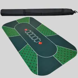 Custom Texas Hold'em Poker Mat - Personalized Rubber Game Pad