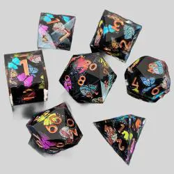 Colorful Resin DND Dice Set - Free Story RPG Table Games