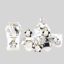 DND Penguin Resin Dice Set - Round Edge