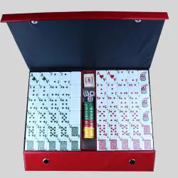 Custom 36mm Green Ivory Mahjong Tiles Set - Poker Rummy Game Cards