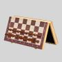 Portable Wooden Chess Checkers 2 in 1 Folding Game Set