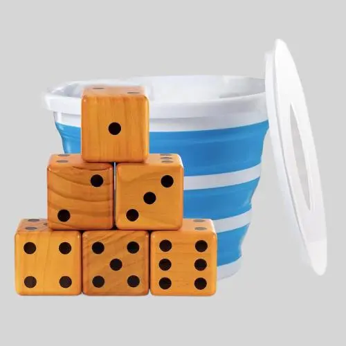 Collapsible Wooden Dice Game Set Collapsible Wooden Dice Game Set