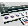 Acrylic Mahjong Set 144 Tiles Blue White Board Game