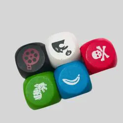 Custom Wooden Hex Dice - 3/4/5/6cm, Logo Printing, Fun Toys